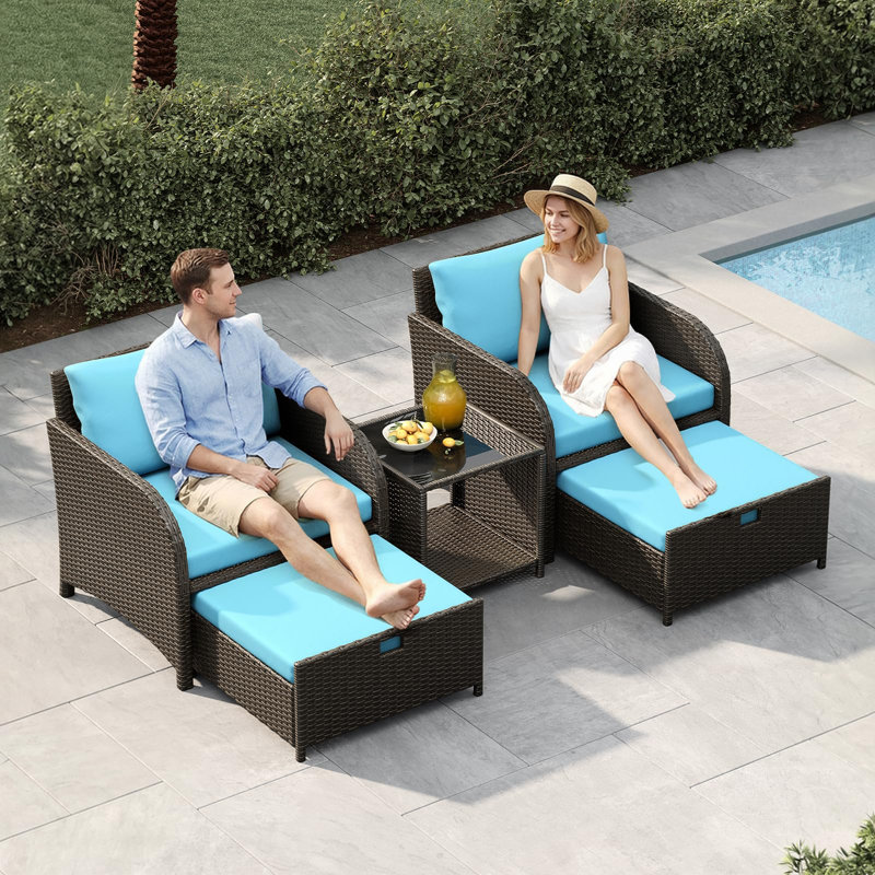 71cm Wide Patio Sofa, Blue