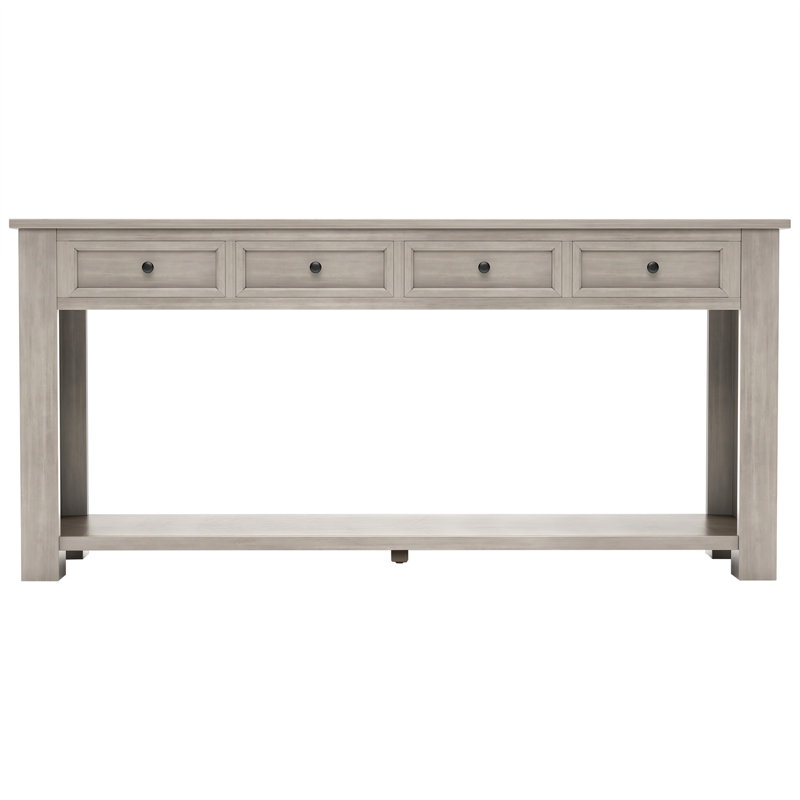 Hagberg Console Table Sofa Table with Storage Drawers and Bottom Shelf for Entryway Hallway,Entryway Table, Gray Wash