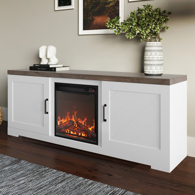 Meuble télé Blazice de 65 po avec foyer électrique inclus