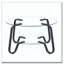 Table basse rétro en verre trempé à structure métallique de style minimaliste rétro, taille 31,5 x 31,5 x 17,7 pouces-131622755