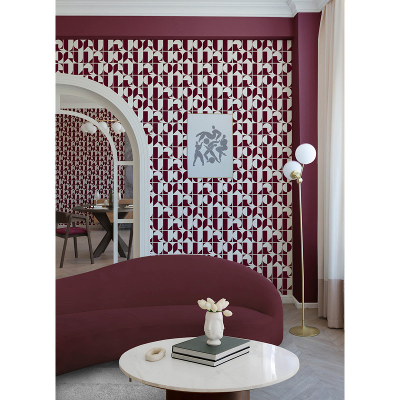 Papier peint rouge Oxblood