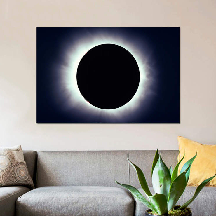 « total eclipse éclipse near near carberry, manitoba, canada » par alan dyer, reproduction d’impression sur toile tendue