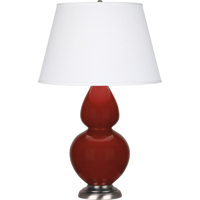 Double Gourd Table Lamp, Cobalt/Antique Silver, Tangerine/Taupe, Brass