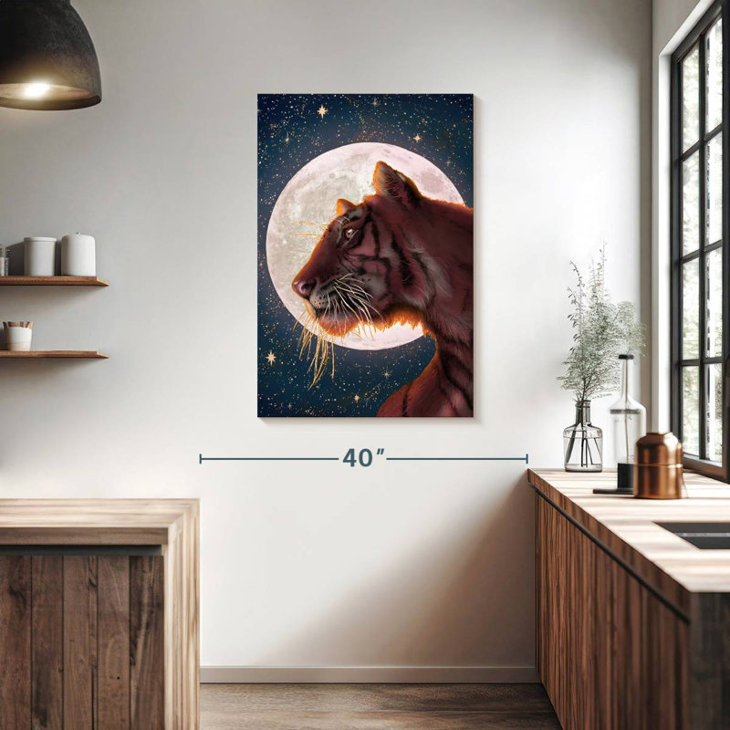 Brampt Moon And Tiger, 39" H x 26" W