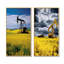 Foreuse à pétrole verte et jaune - ensemble de salon d'art mural-543258918-543258922