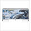 Console Liam Blue Marble Paint & Chrome