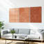 Ensemble de 3 tableaux abstraits à motifs géométriques sur toile tendue-1280638634