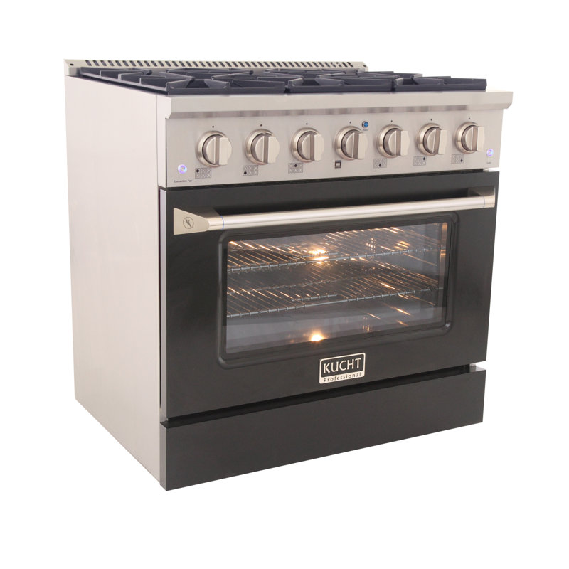 36" 5.2 Cu. Ft. Freestanding Gas, Black, Natural Gas