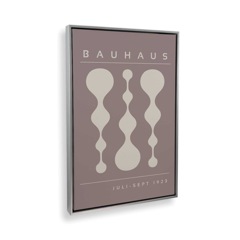 «Midnight Retro Bauhaus», reproduction sur toile encadrée, H 36,75 po x l 24,75 po, Taupe / beige