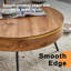 Table basse 31,5 "moderne Mid-Century ronde en bois avec pieds en épingle à cheveux en métal-81255831