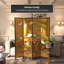 6 Ft. Tall Gold Lacquer Room Divider - Cranes
