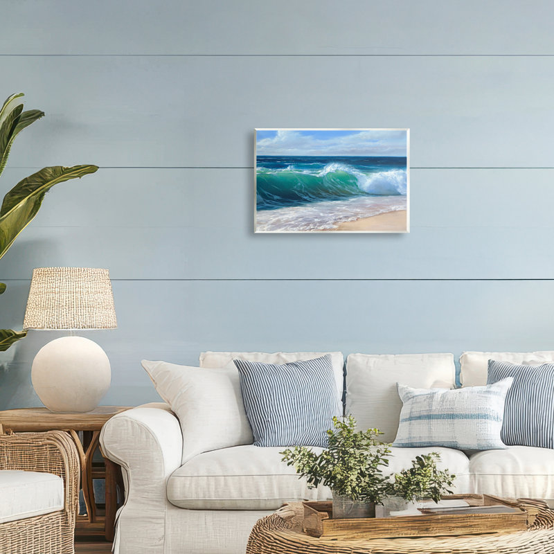 Contenu Plaque murale «Beach Waves Shore», conception par Dimitri Sirenko, H 10 po x l 15 po