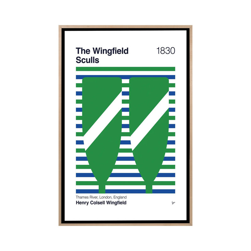 1830 Wingfield Sculls - reproduction d'art murale - toile encadrée, H 40 po x l 26 po, Beige