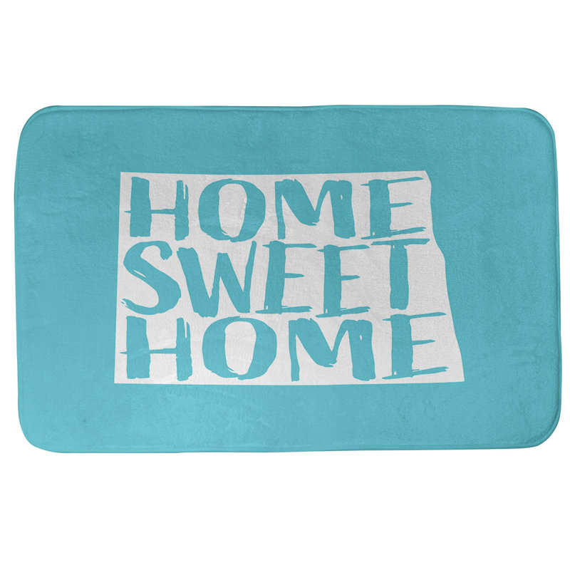Tapis pour salle de bain north dakota home, l 21 po x L 34 po, Bleu sarcelle
