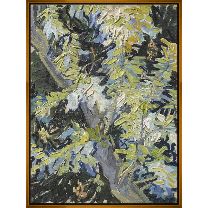Acacia In Flower Painting by Vincent Van Gogh, 34" H x 25.5" W x 1.25" D