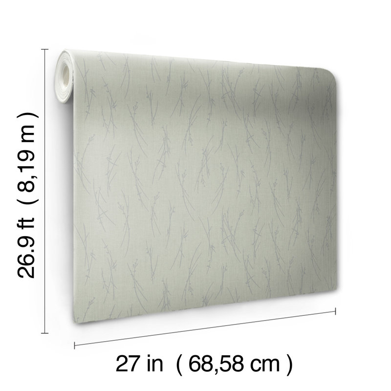 Abstract Metallic Wallpaper Roll, Silver