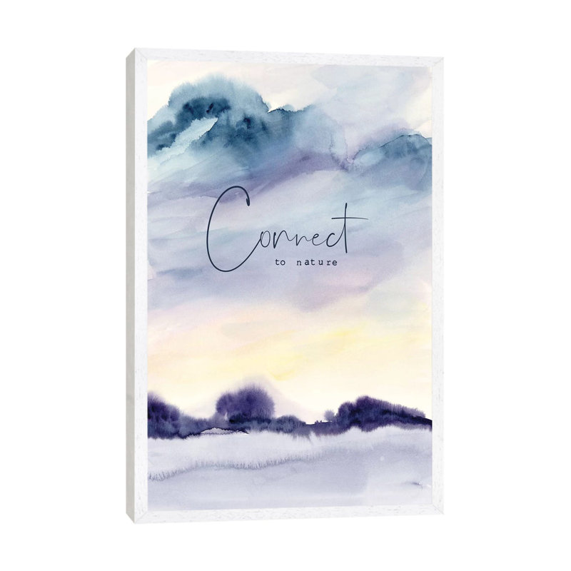 Connect 1 Piece Wall Art on Canvas, 66.04cm H x 45.72cm W x 3.81cm D, White Floater Framed