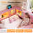 Pink Twin Xl L-Shaped Corner Bed Frame, Metal Platform Daybed With Storage Drawers, Bookcase Headboard, Led Lights & Charging Station, Space Saving Bed For Girls Kids Teens-848765341-848765282