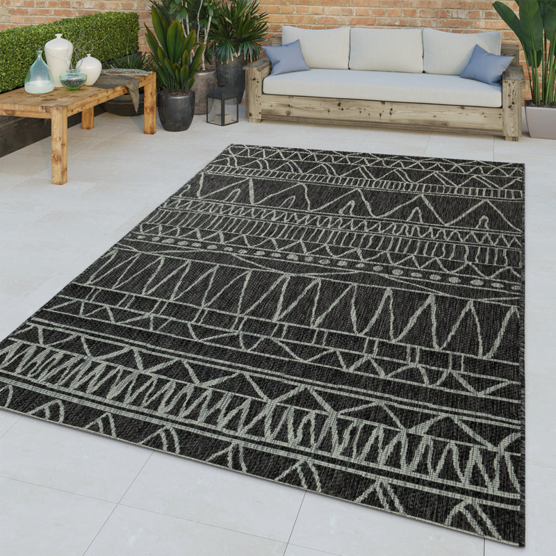 Tapis noir / gris Lanesborough, Rectangle 3 pi 11 po x 5 pi 3 po