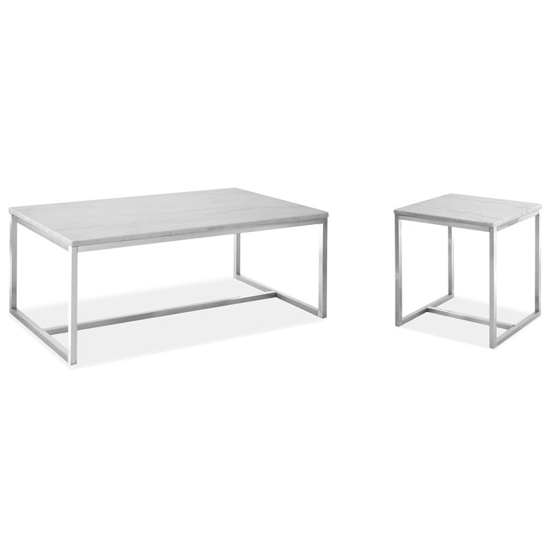 Rectangular Cocktail Table With Rectangular End Table, 2 Pieces: Coffee Table, End Table
