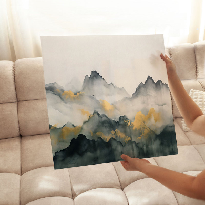 «Landscape and Nature Mountain Symphony», reproduction d'art moderne sans cadre, H 24 po x l 24 po