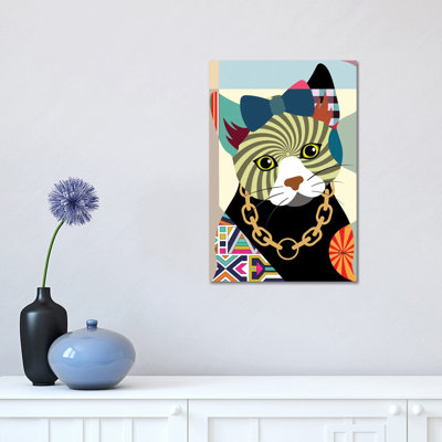 Hipster Kitty par Lanre Studio - impression sur toile tendue