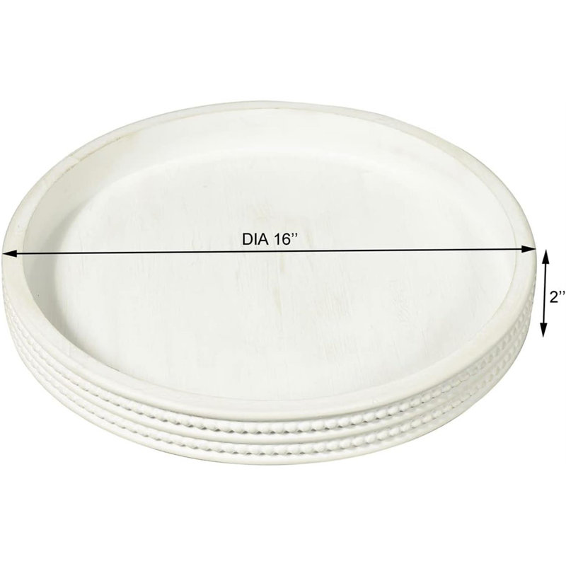 Circular Wooden Pallet, White