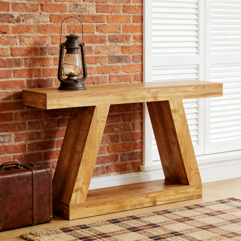 Table de canapé, console de rangement, table d'appoint pour salon, couloir, chambre à coucher, bureau, Natural