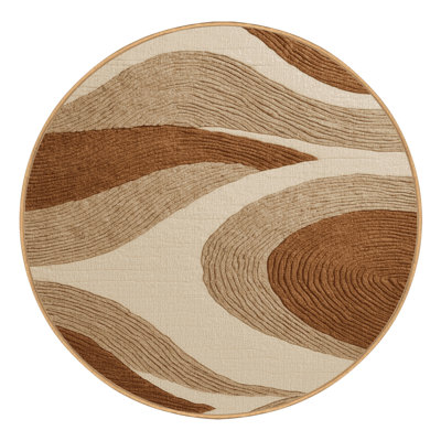 Machine Washable Nature Brown Area Rug
