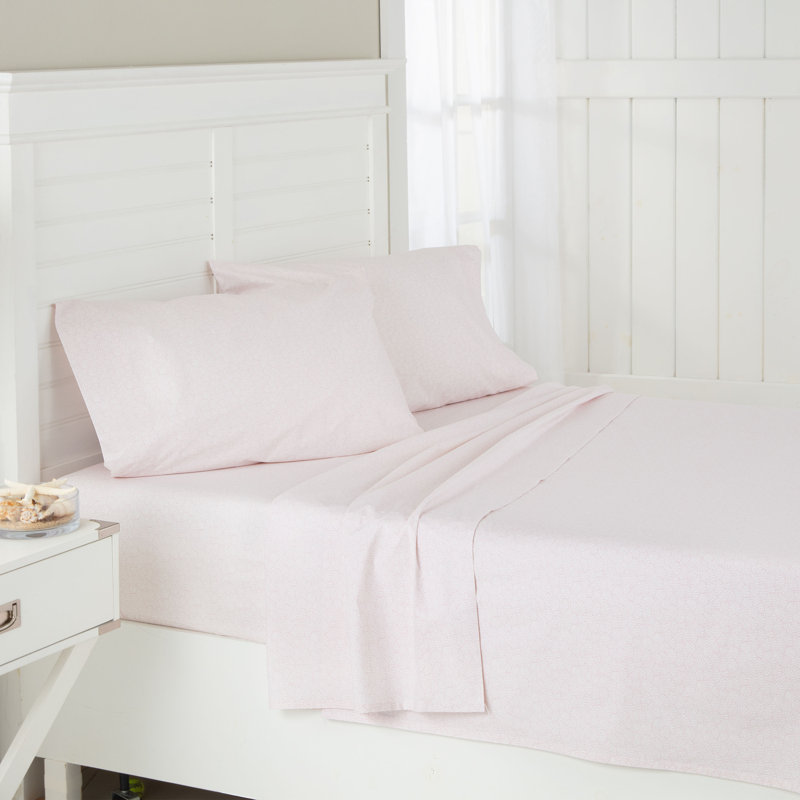 Southern Tide Calico Scallop Sheet Set, King Sheet Set with Fitted Sheet and 2 Pillowcases