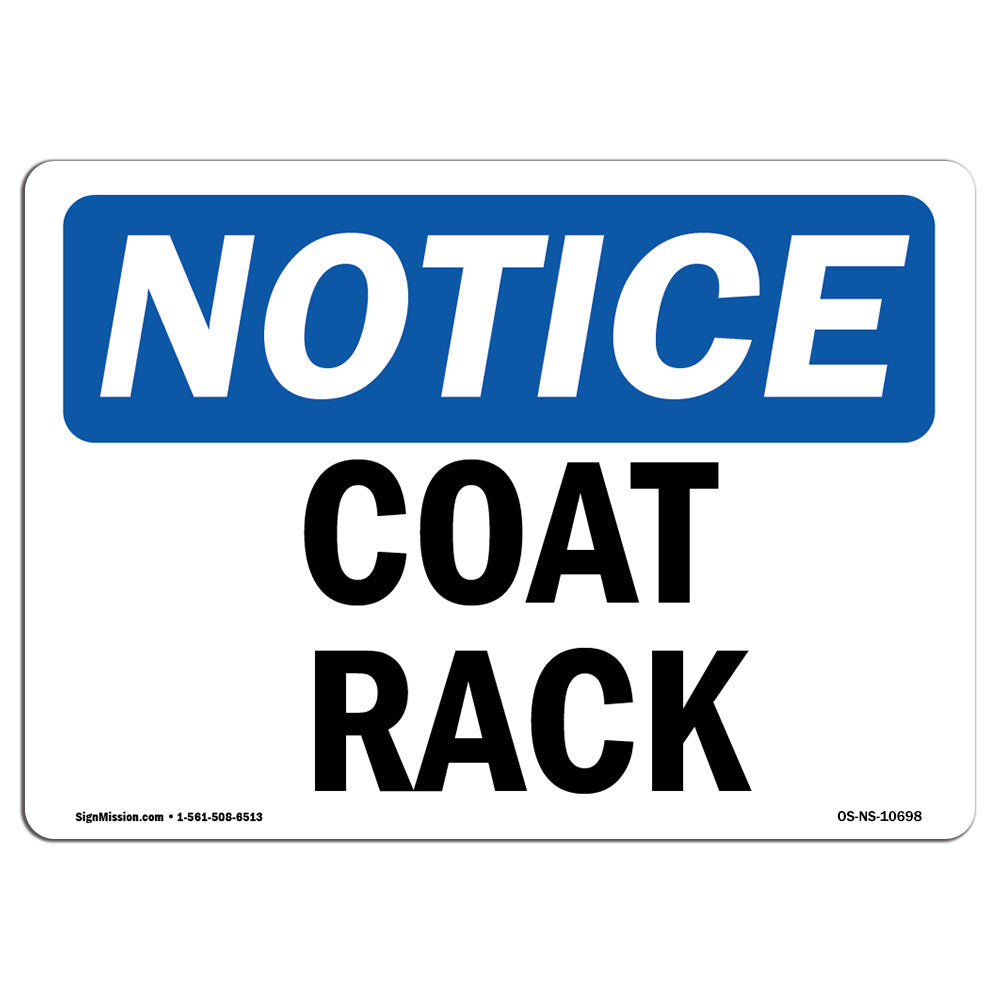 SignMission Coat Rack Aluminum Sign 12 x 18 | Wayfair