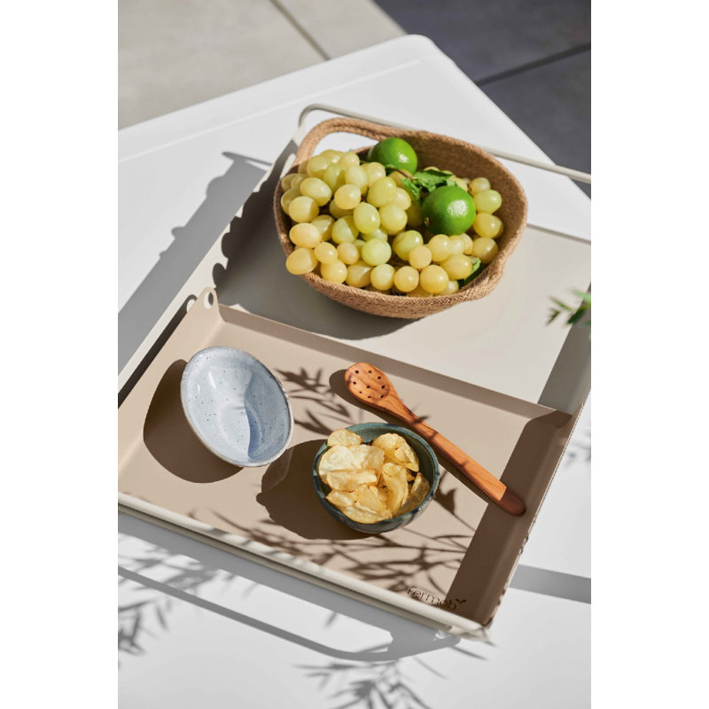 Alto Steel Decorative Tray, Clay Gray