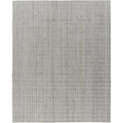 Hand Loomed Plaid Area Rug in Green