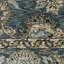 Tapis oriental bleu en polyester tissé à la machine Yeadon-103951547