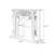 White Solid Wood Freestanding Fireplace