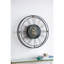 Grande horloge 31,5 x 3 x 31,5 po avec chiffres romains et cadre en métal mince, noir / or