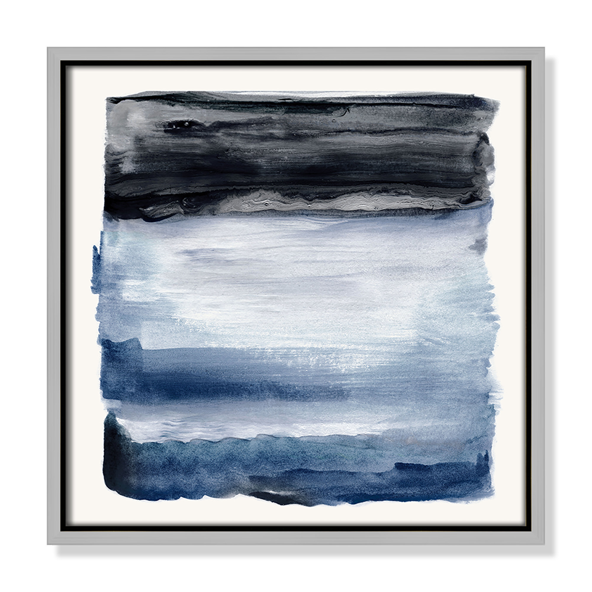 Navy Sky I Print by Nan, 13.5" H x 13.5" W, Silver