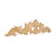 Applique en bois d'acanthe sculptée à la main sans finition 5-1 / 4 po x 24 po x 5/8 po-75104806