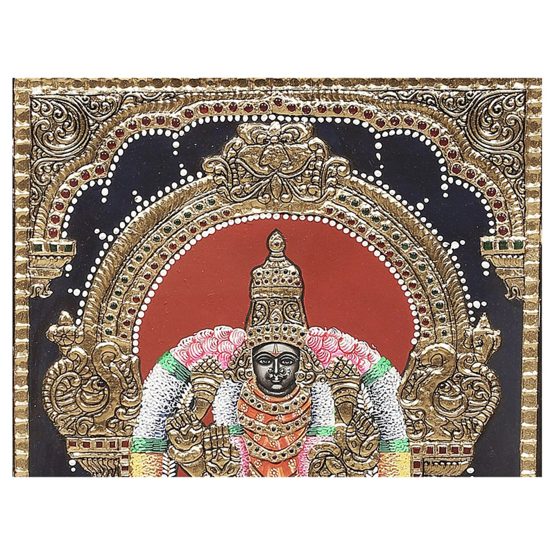 Peinture Padmavati Tanjore | Couleurs traditionnelles avec or 24 carats | Structure en bois de teck | Fait à la main
