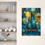 «Mystic Blue Viking Ship Dreamy Ethereal Mystical Rose Ocean Landscape», art mural-129144780