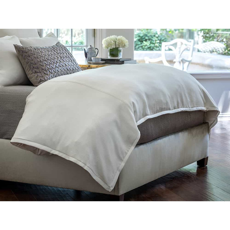 Gia Duvet Cover, Queen Duvet Cover, Ivory
