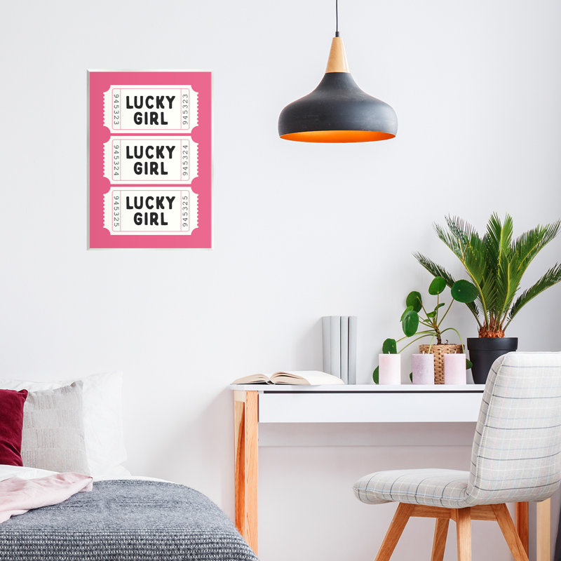 Plaque murale Lucky Girl, H 15 po x l 10 po