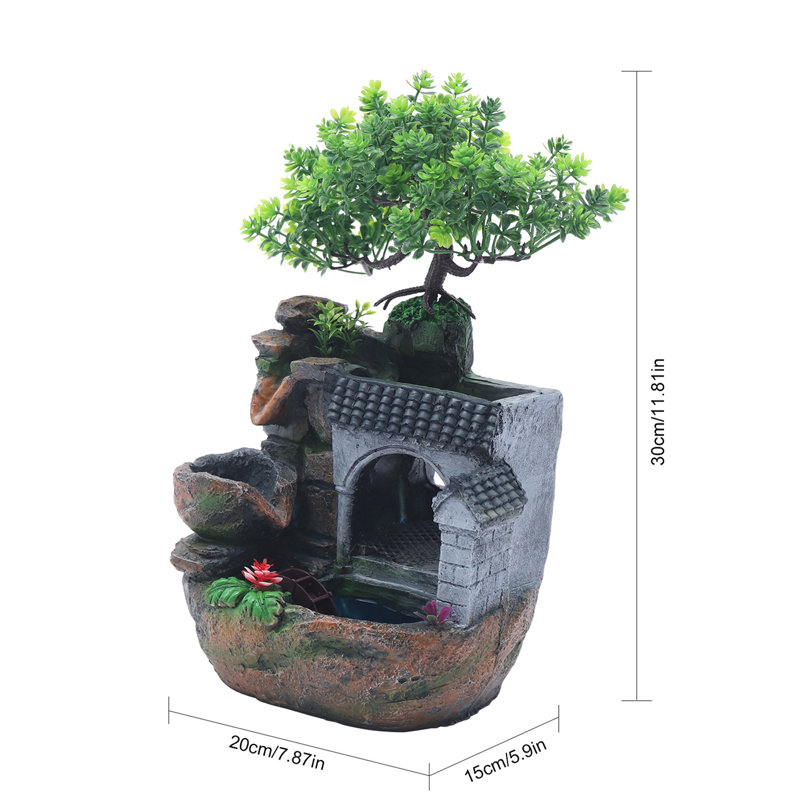 Fontaine de bureau en résine Baheer