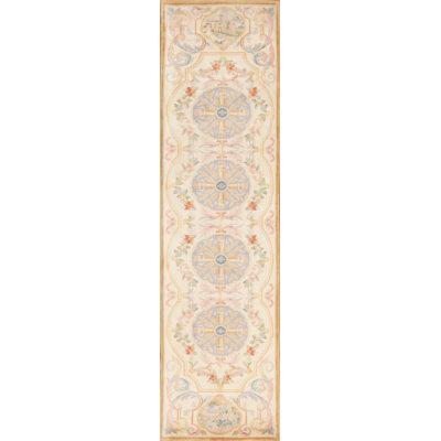 Savonnerie One-of-a-Kind 2'6" X 10' Runner Wool Area Rug in