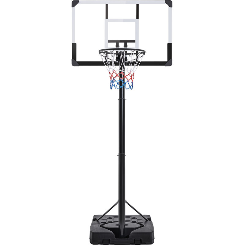 Yaheetech  Adjustable Height Adjustable Foldable 110Cm Metal Portable Fill-Size Basketball Hoop