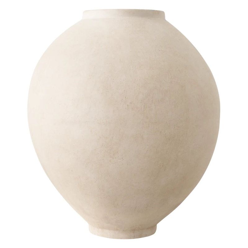 Moon Jar Handcrafted Earthenware Table Vase