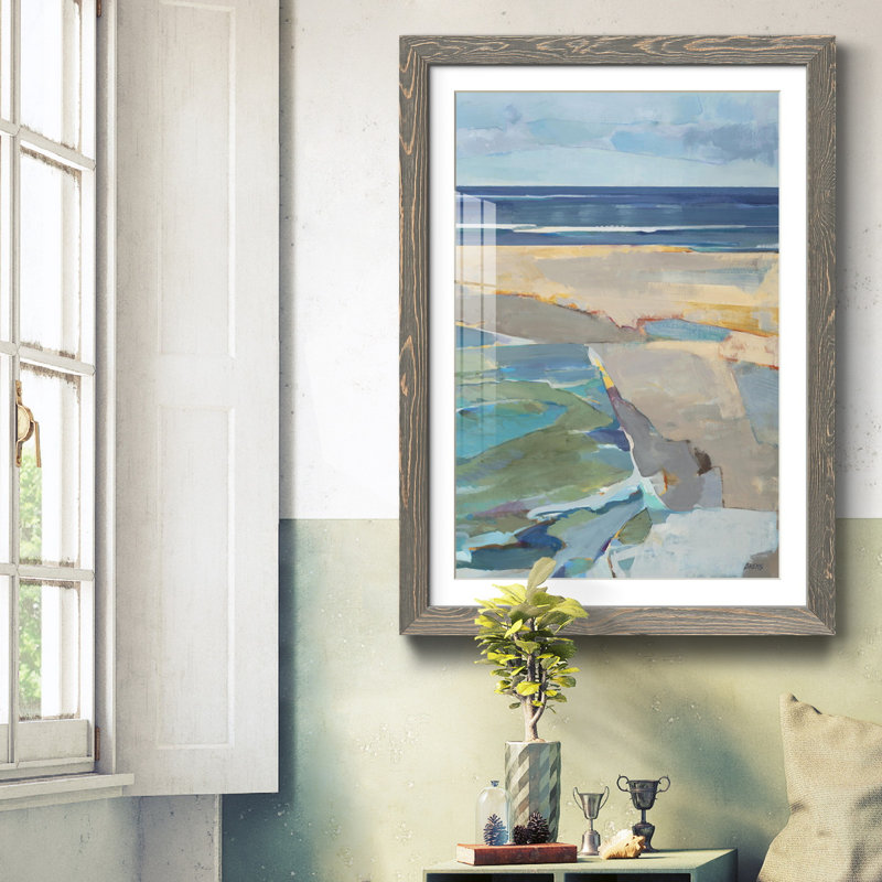 Breakwater Ii - reproduction de cadre photo sur papier, H 31,5 po x l 23,5 po x P 1,5 po, Papier gris