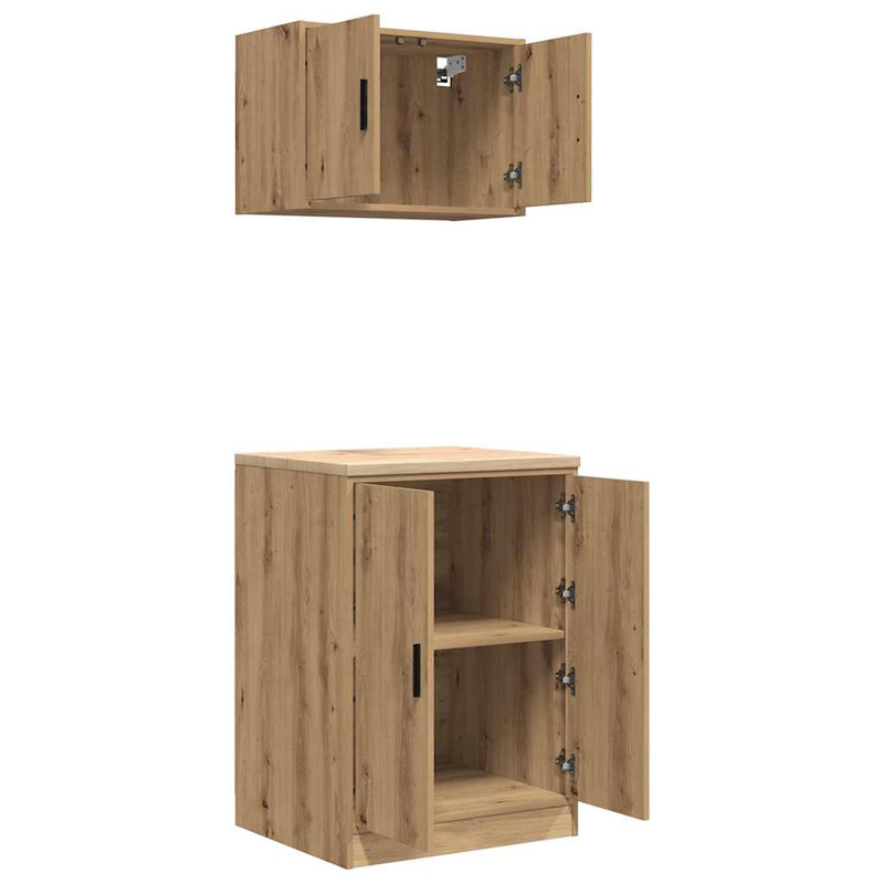 2 Piece Garage Cabinet Part Or Accessory, Artisan Oak