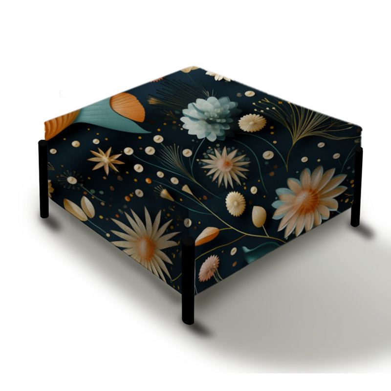 Black Fish Coastal Eclectic - Grand repose-pieds carré éclectique