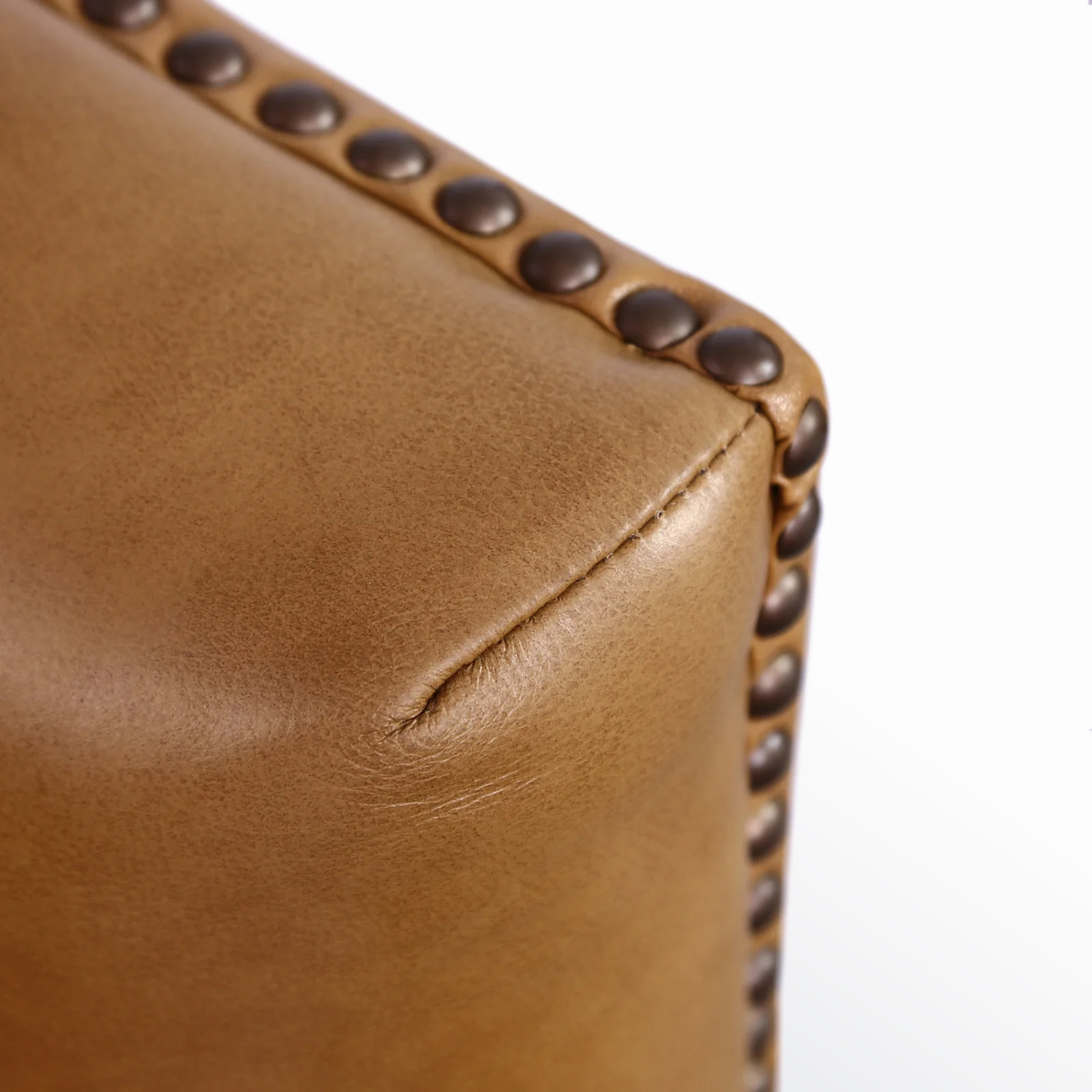 Woodford Genuine Leather Barrel Chair